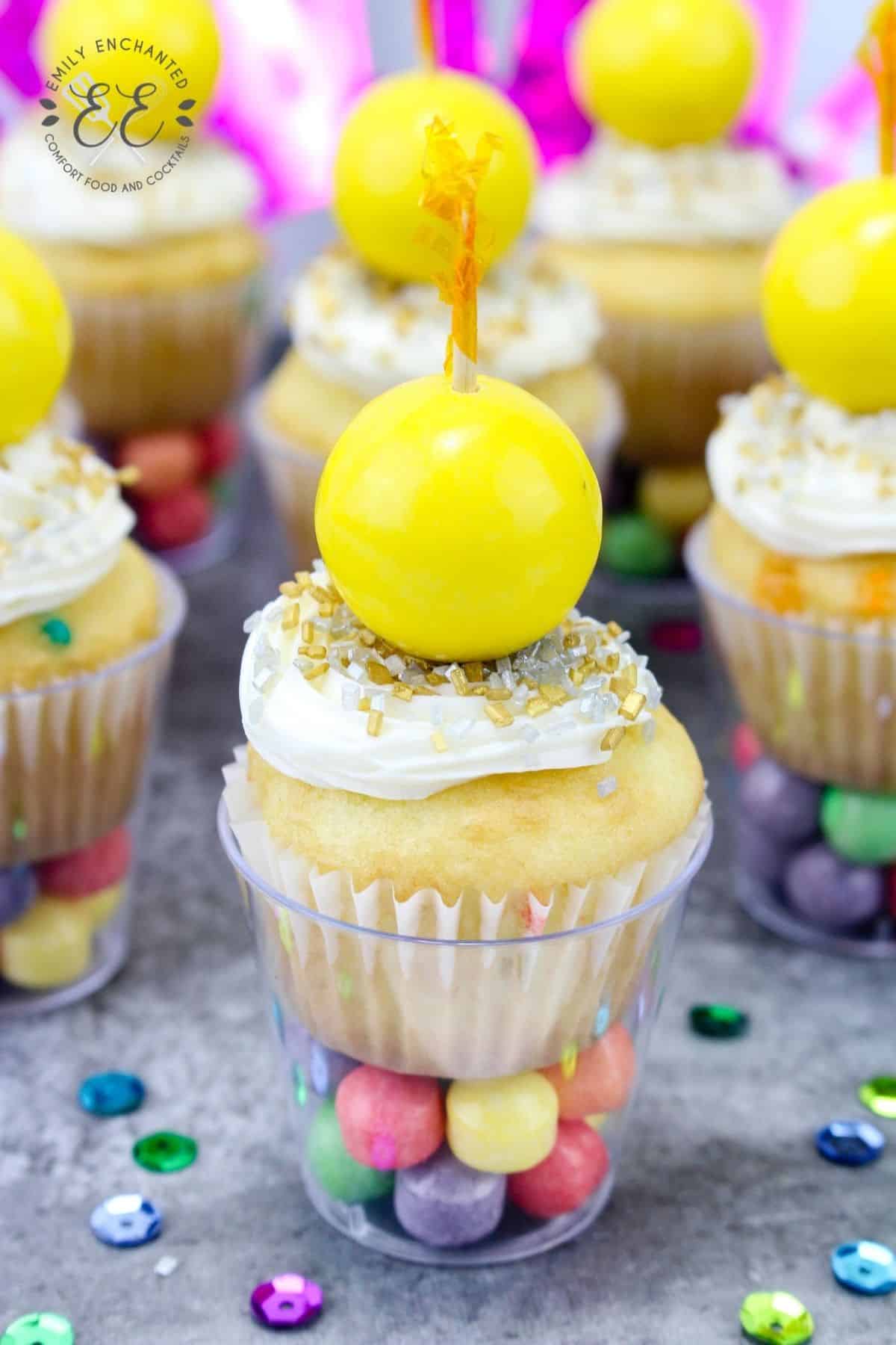 New Years Eve Ball Drop Cupcakes