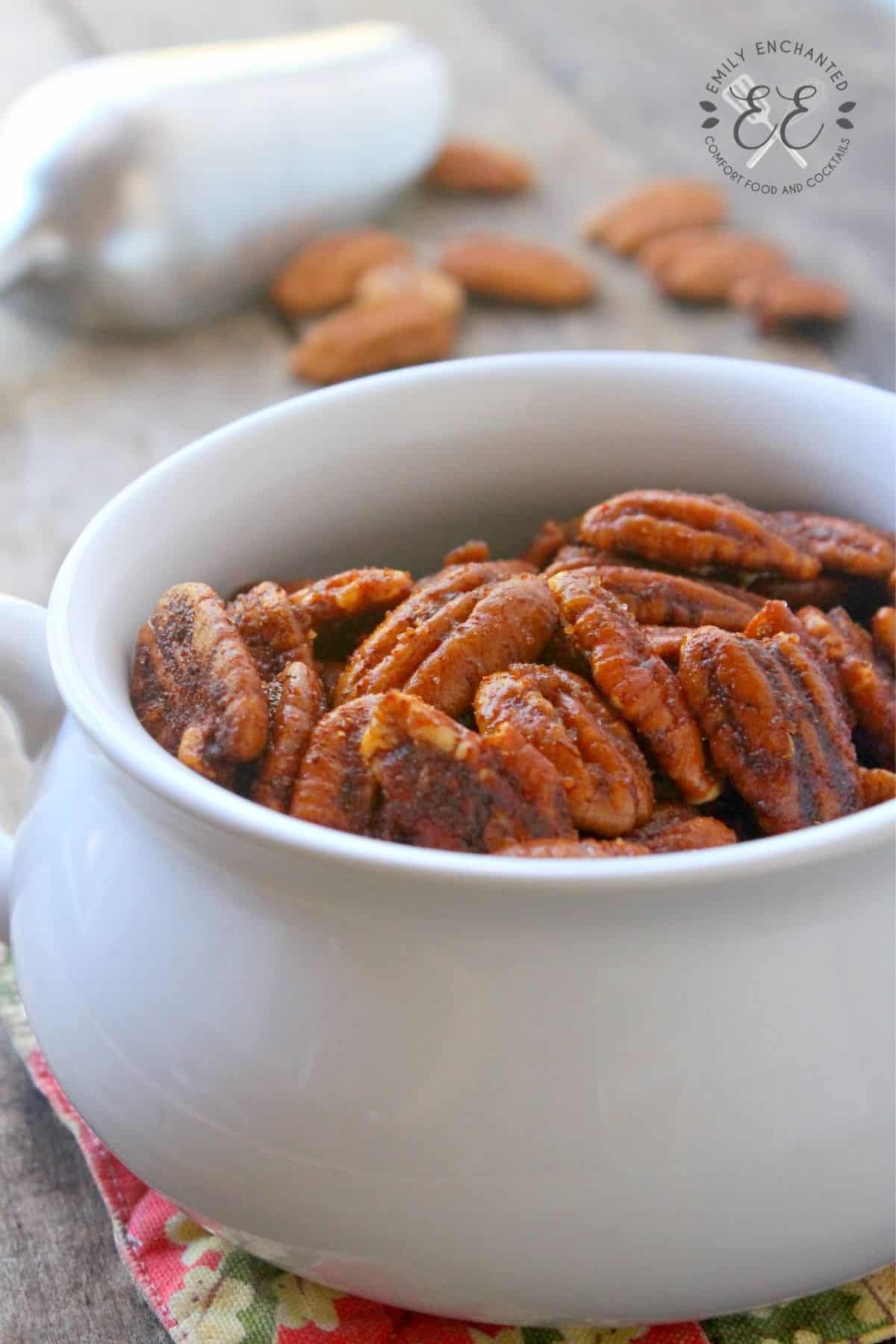 Sweet and Spicy Oven Roasted Pecans Recipe | Easy Winter Snack