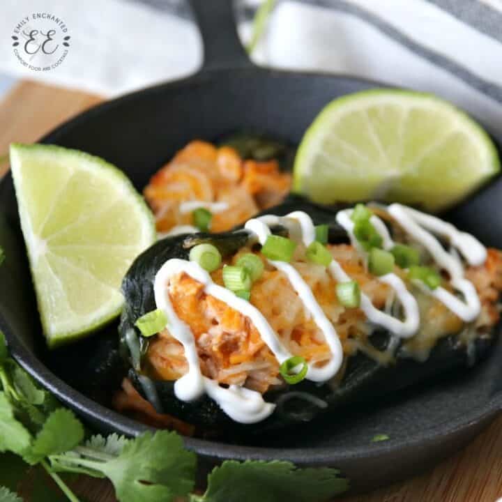 Chicken Stuffed Poblano Peppers