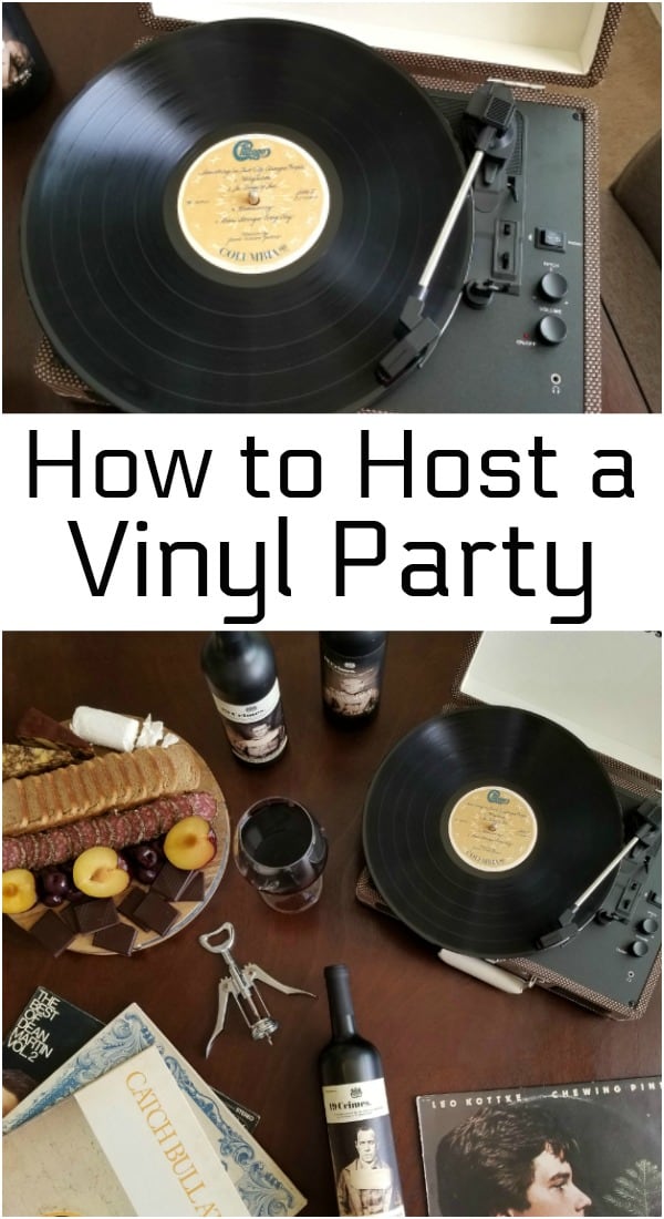 Hosting a Vinyl Party with 19 Crimes Wine and Living Wine Labels