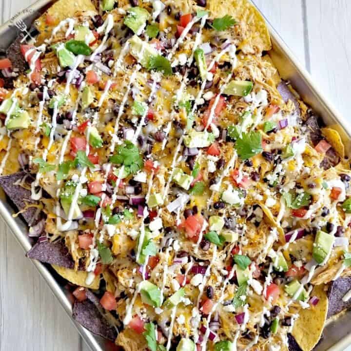 Tequila Lime Sheet Pan Chicken Nachos