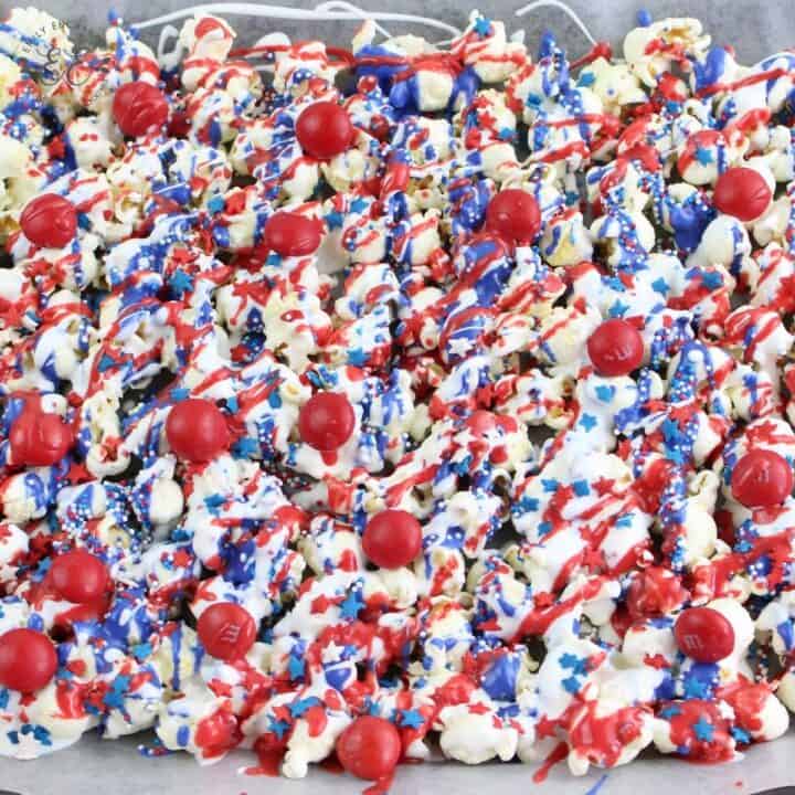 Red, White and Blue 4th of July Popcorn
