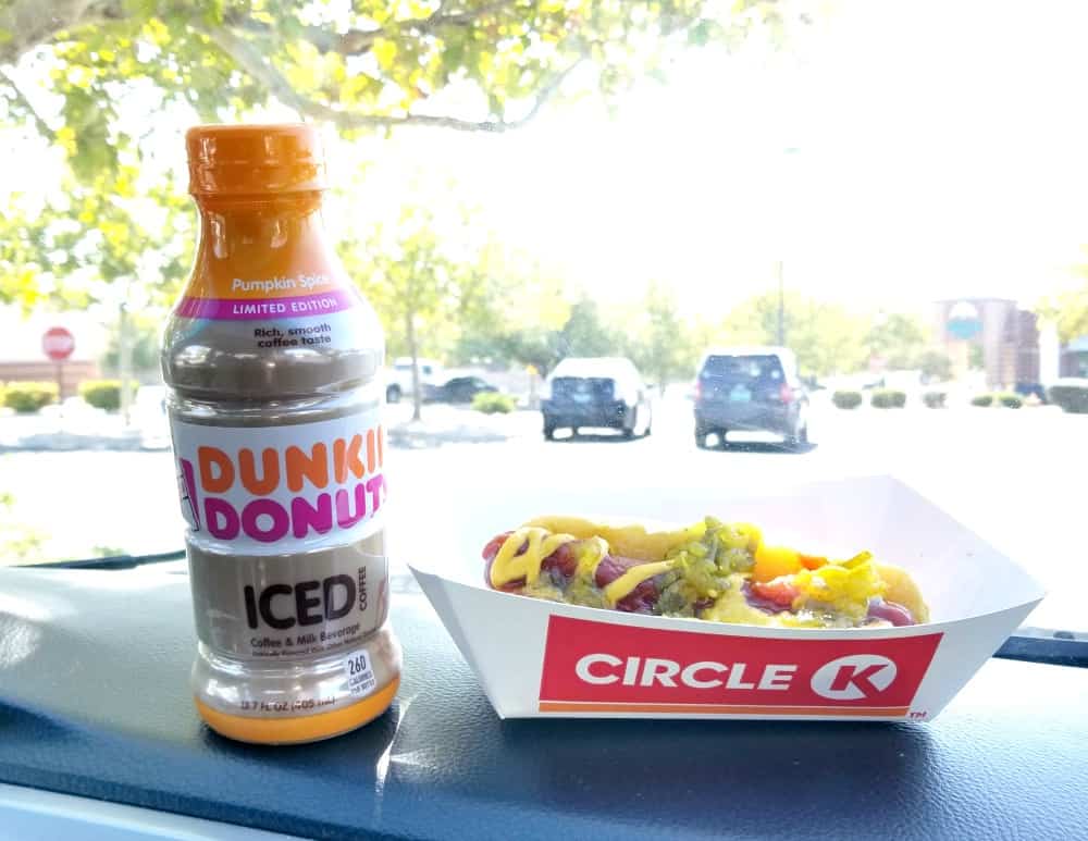 Last Minute Road Trip Essentials | Dunkin' Donuts Bottled Iced Coffee Pumpkin Spice