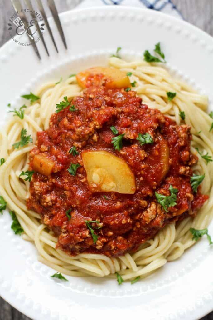 Instant Pot Spaghetti Sauce with Beef, Veal and Pork