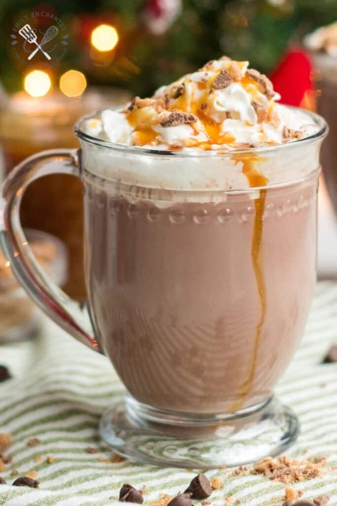 Caramel Rumchata Hot Chocolate in the Slow Cooker