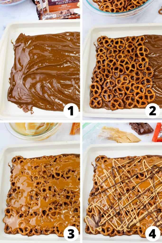 Chocolate Caramel Peanut Butter Pretzel Bars