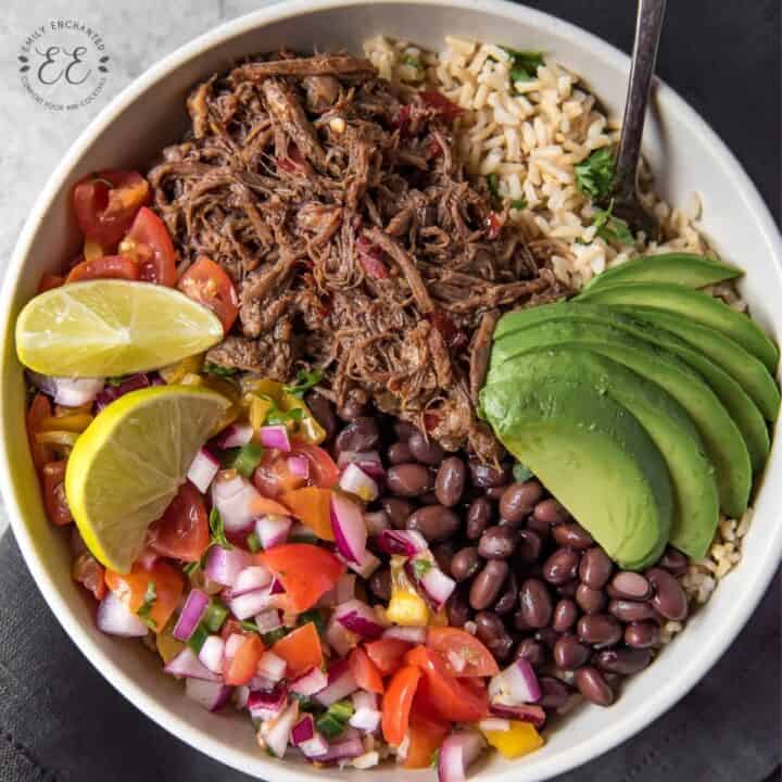 Instant Pot Barbacoa Burrito Bowl