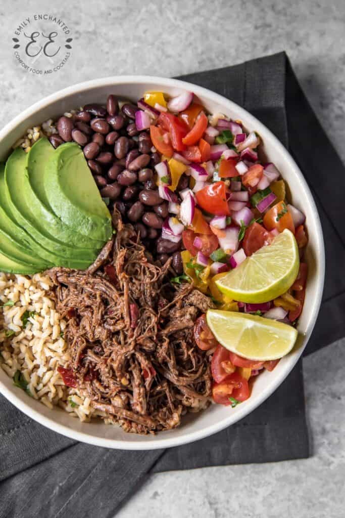 Instant Pot Burrito Bowl Recipe with Barbacoa