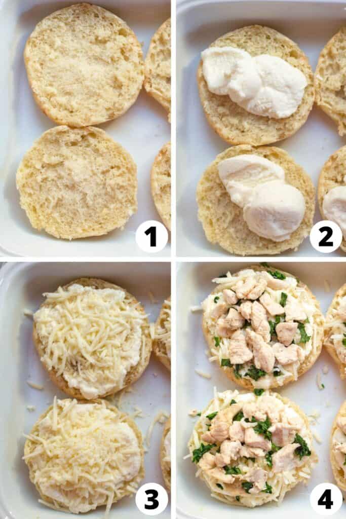English Muffin Pizza Bianca with Chicken English Muffin Pizza Bianca with Chicken