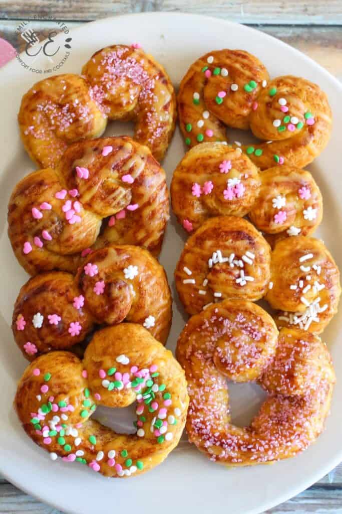 Easy Heart Shaped Sweet Rolls with Icing