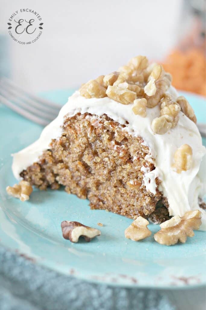 Super Moist Carrot Bundt Cake with Vanilla Frosting