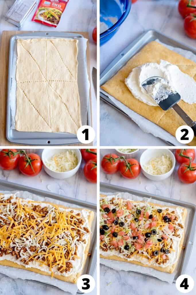 Crescent Roll Taco Pizza