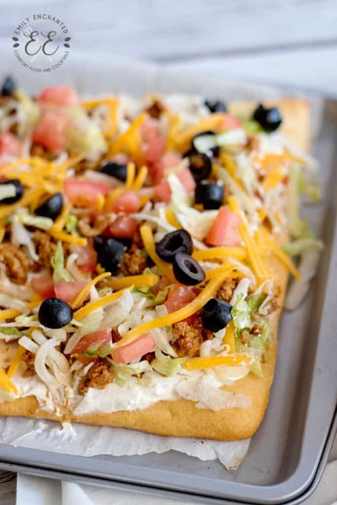 Taco Pizza Recipe with Crescent Roll Crust