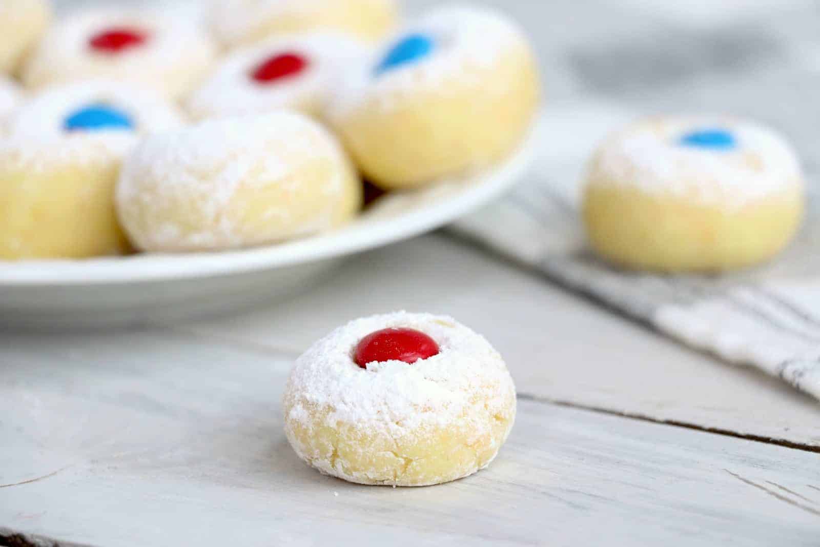Easy No Bake 4th of July Thumbprint Cookies