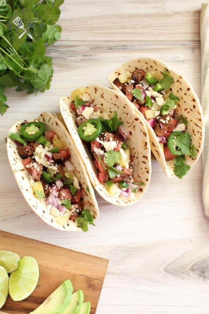 Steak Tacos with Pineapple