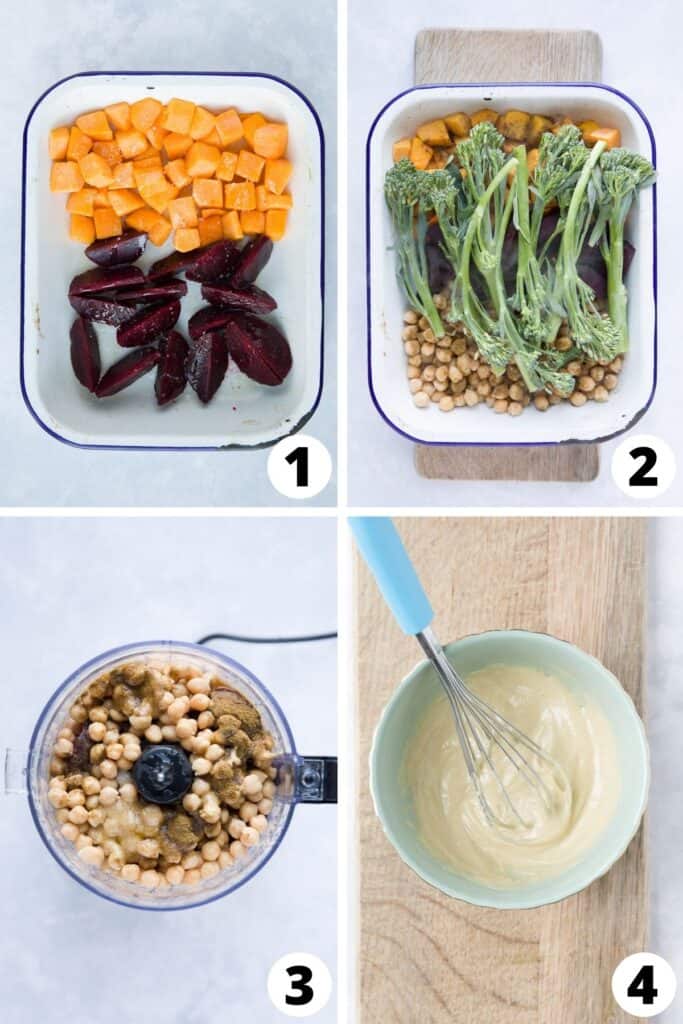 Vegan Macro Bowl with Hummus and Tahini Vegan Macro Bowl with Hummus and Tahini