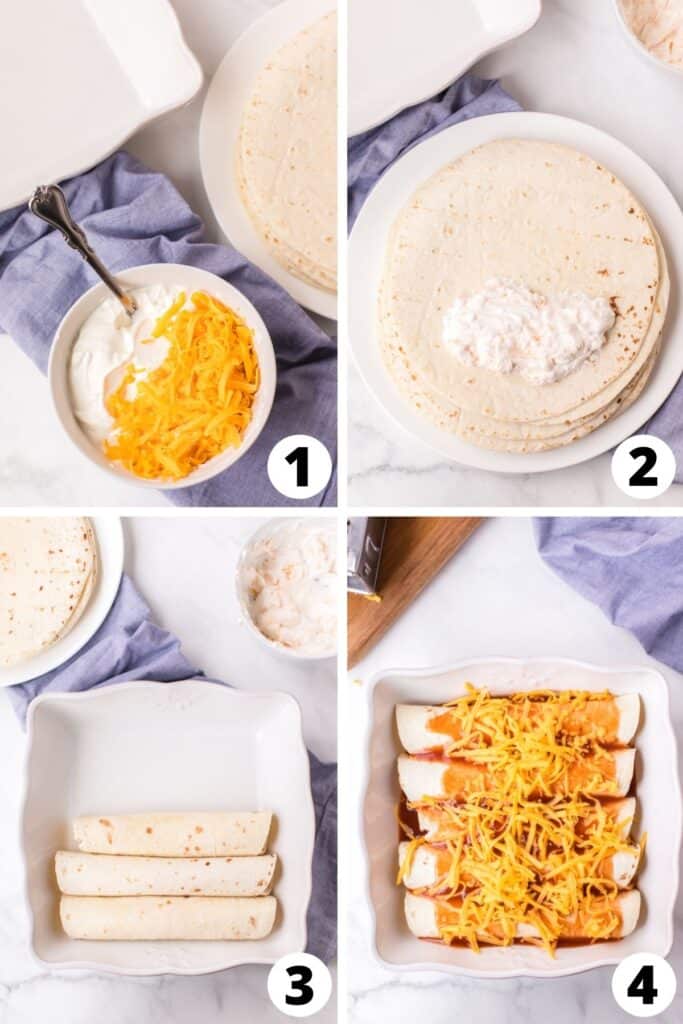 Sour Cream and Cheese Enchiladas