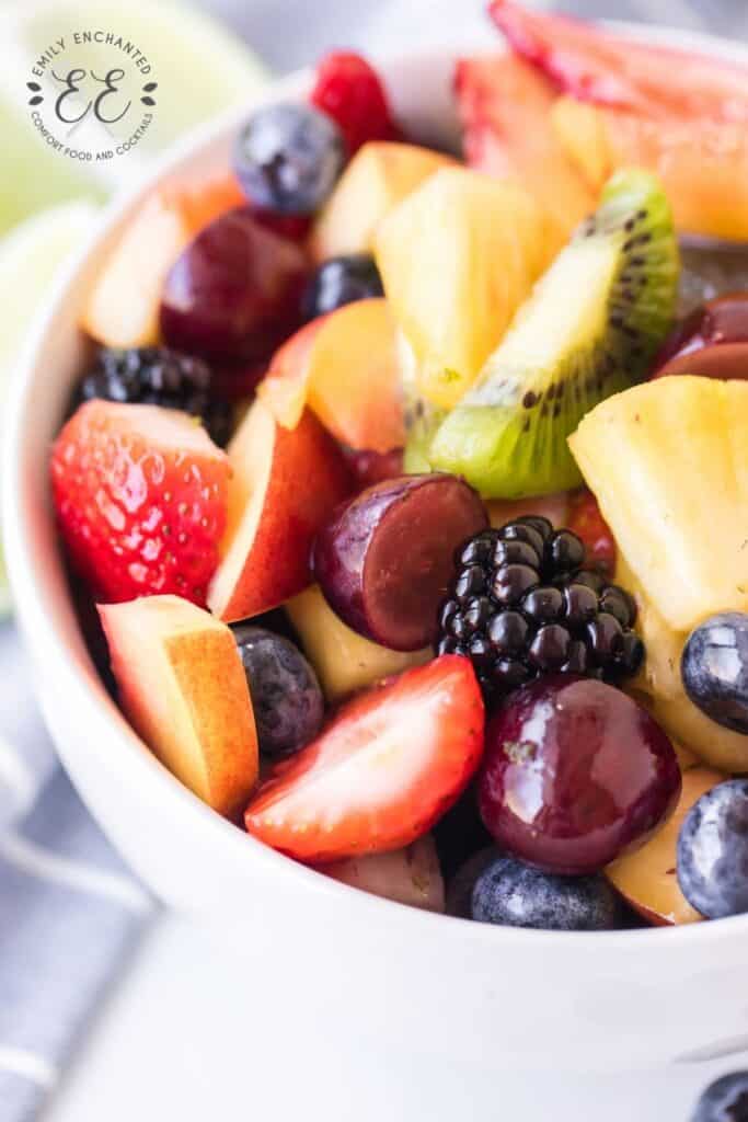 Summer Fruit Salad with Honey Lime Dressing