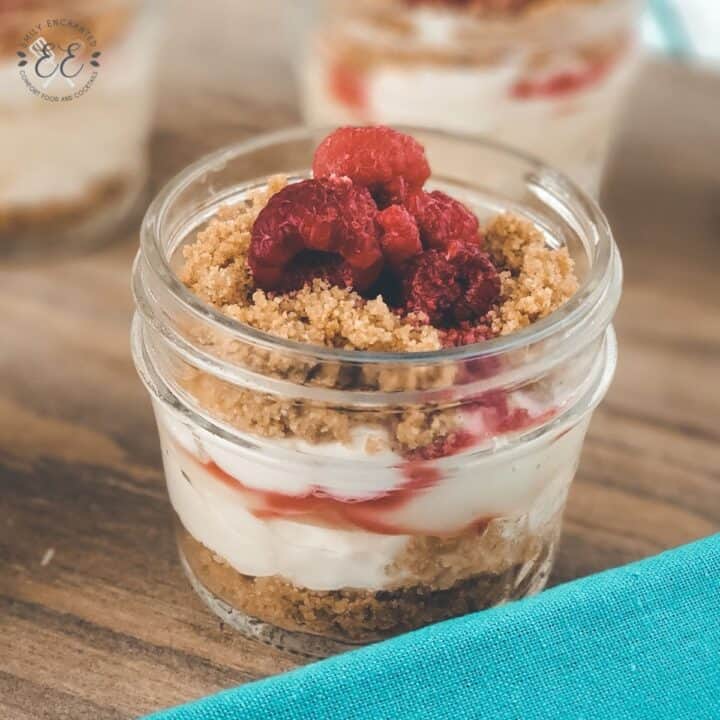 No Bake Lime Cheesecake with Raspberries
