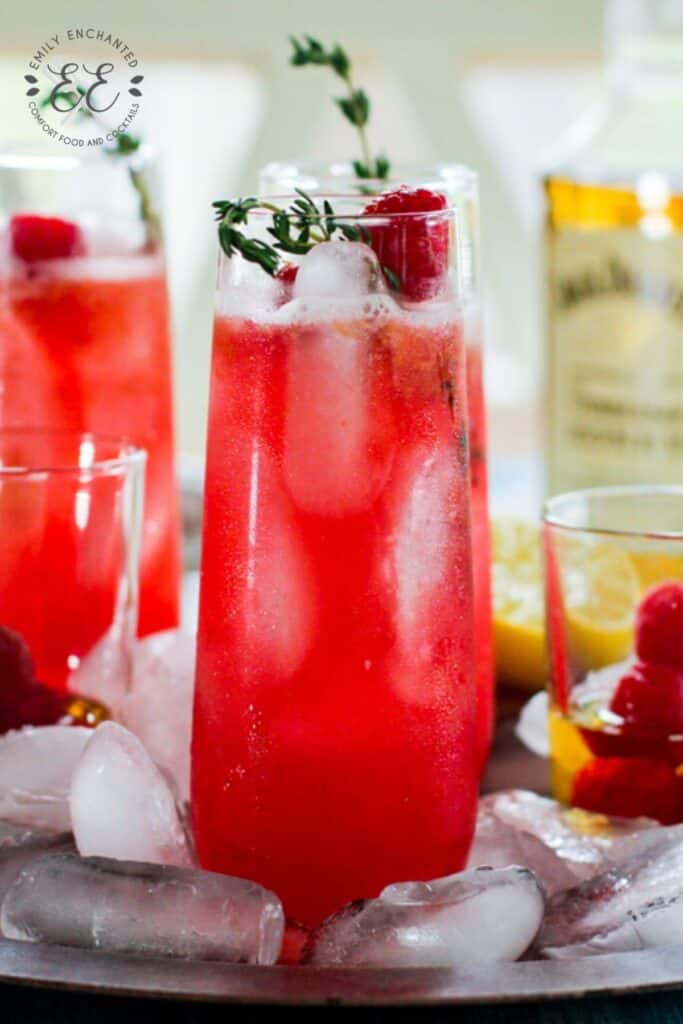 Raspberry Peach Whiskey Lemonade Cocktail