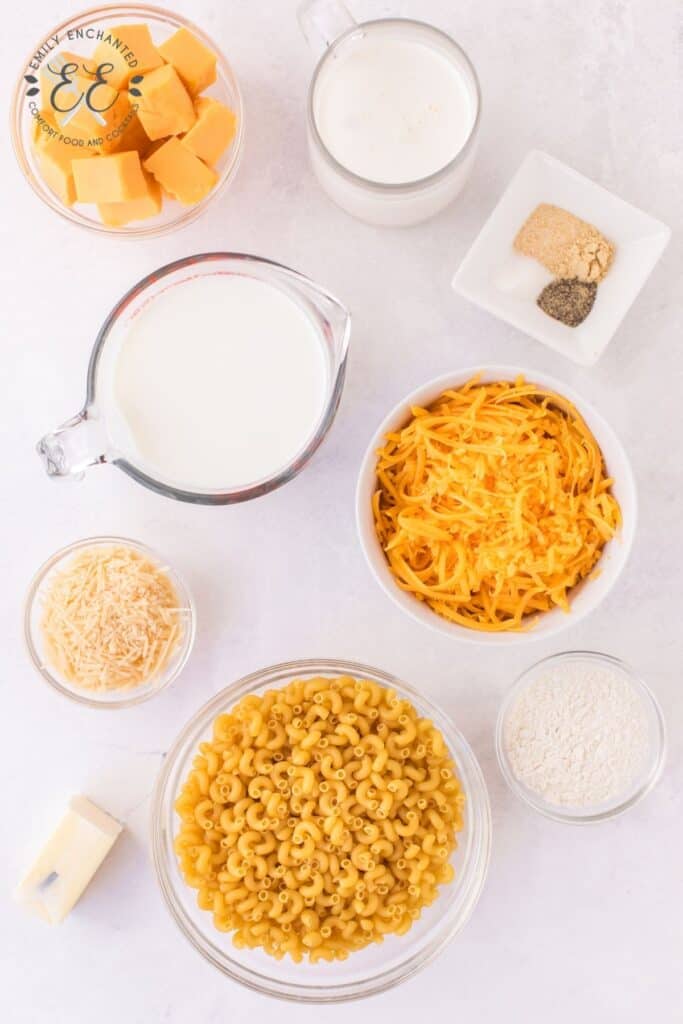 Baked Macaroni and Cheese Ingredients