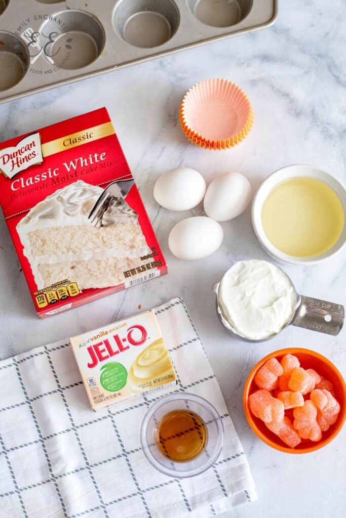 Orange Cupcakes Ingredients