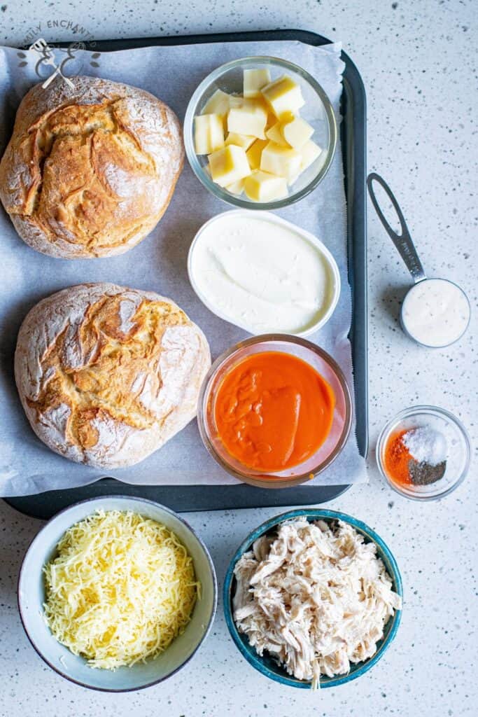 Stuffed Bread with Buffalo Chicken