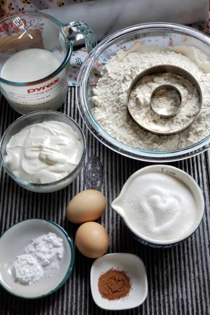 Homemade Doughnuts Ingredients