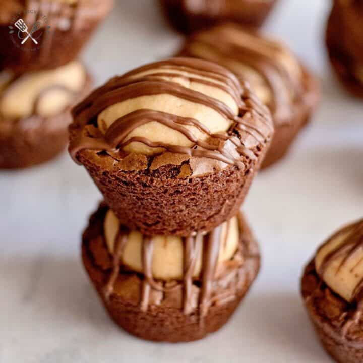 Mini Peanut Butter Brownie Bites