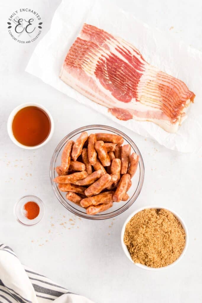Sweet and Spicy Bacon Wrapped Smokies Ingredients Sweet and Spicy Bacon Wrapped Smokies Ingredients