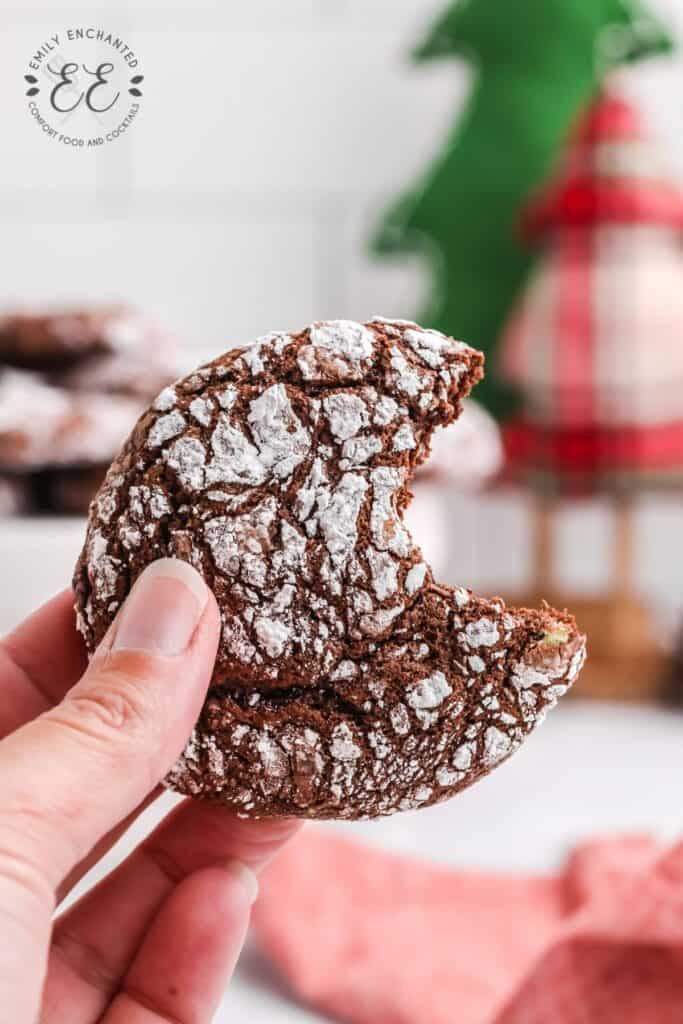 Mint Chocolate Crinkle Cookies