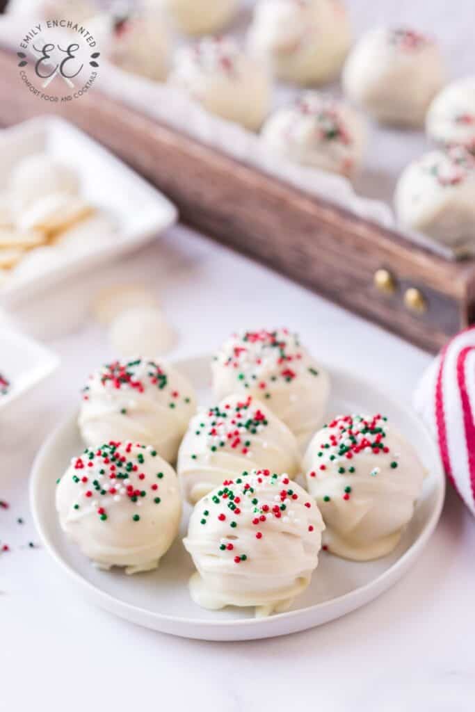 Peanut Butter Chocolate Christmas Truffles