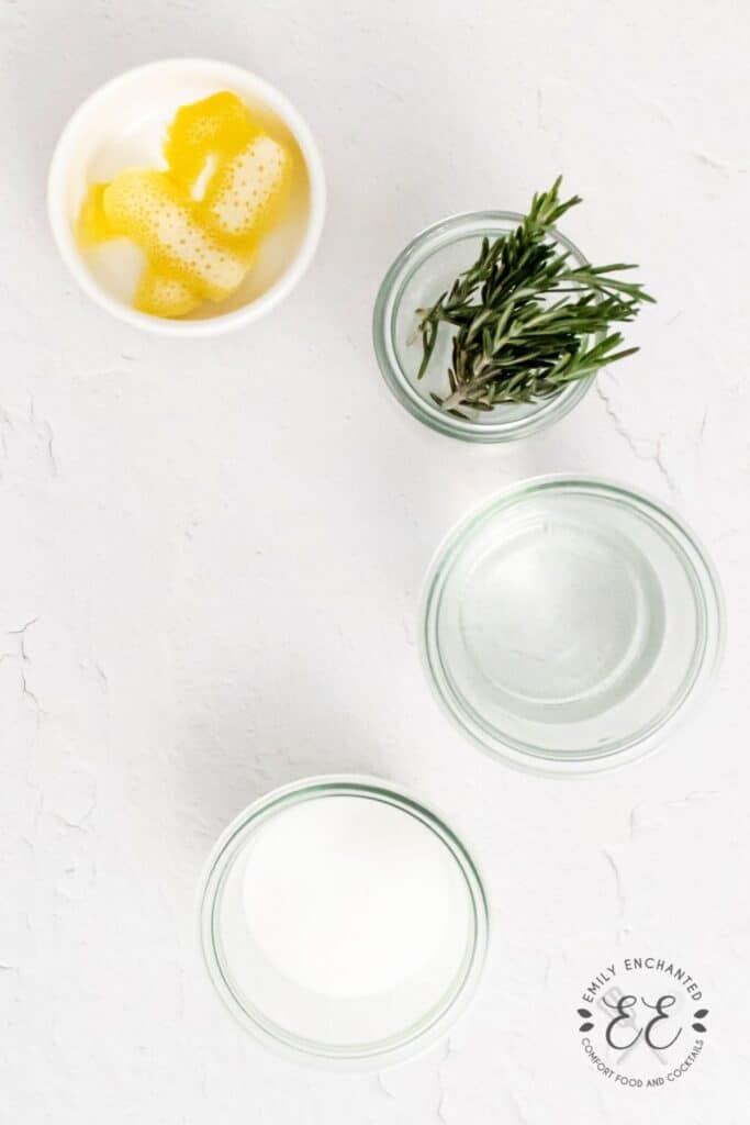 Lemon Rosemary Simple Syrup Ingredients
