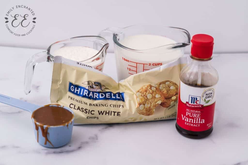 Caramel White Hot Chocolate Ingredients