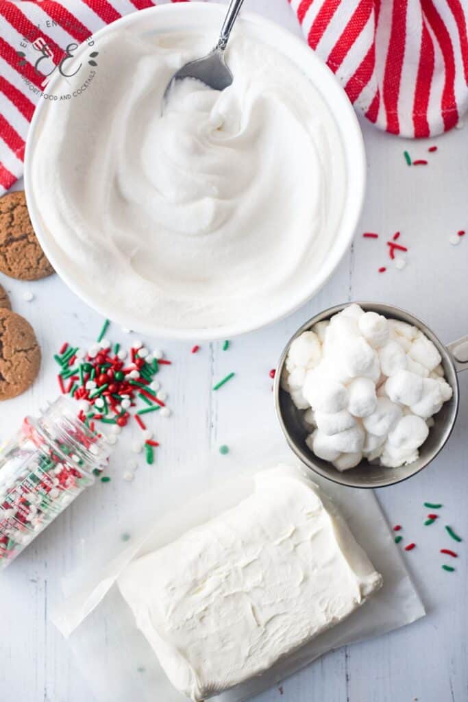 Christmas Marshmallow Fluff Dip Ingredients