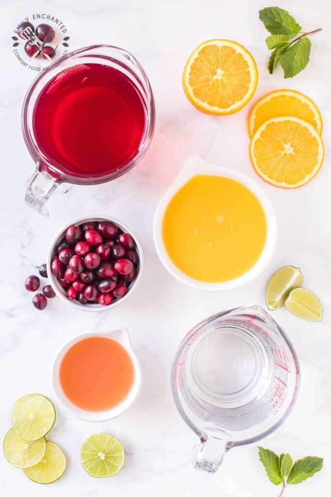 Christmas Punch Ingredients