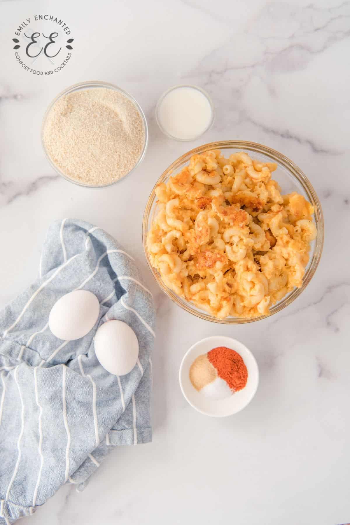 Air Fryer Mac and Cheese Bites Ingredients Air Fryer Mac and Cheese Balls Ingredients