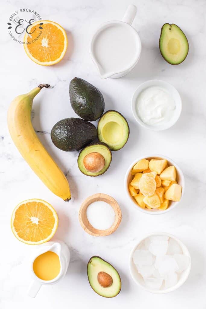 Avocado Smoothie Ingredients