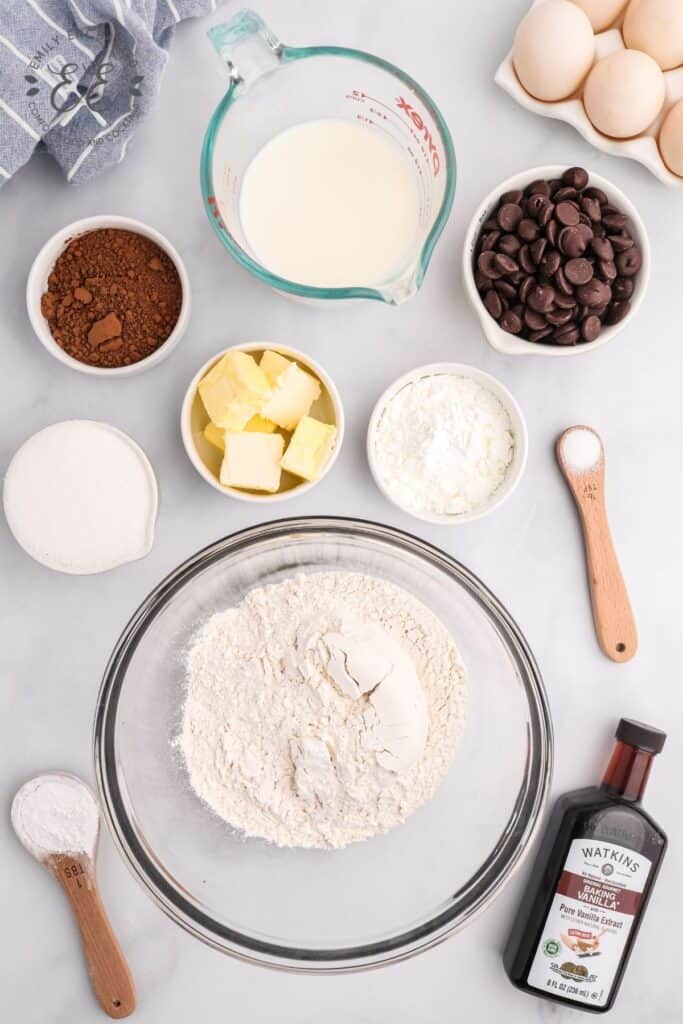 Hot Chocolate Sheet Pan Pancakes Ingredients