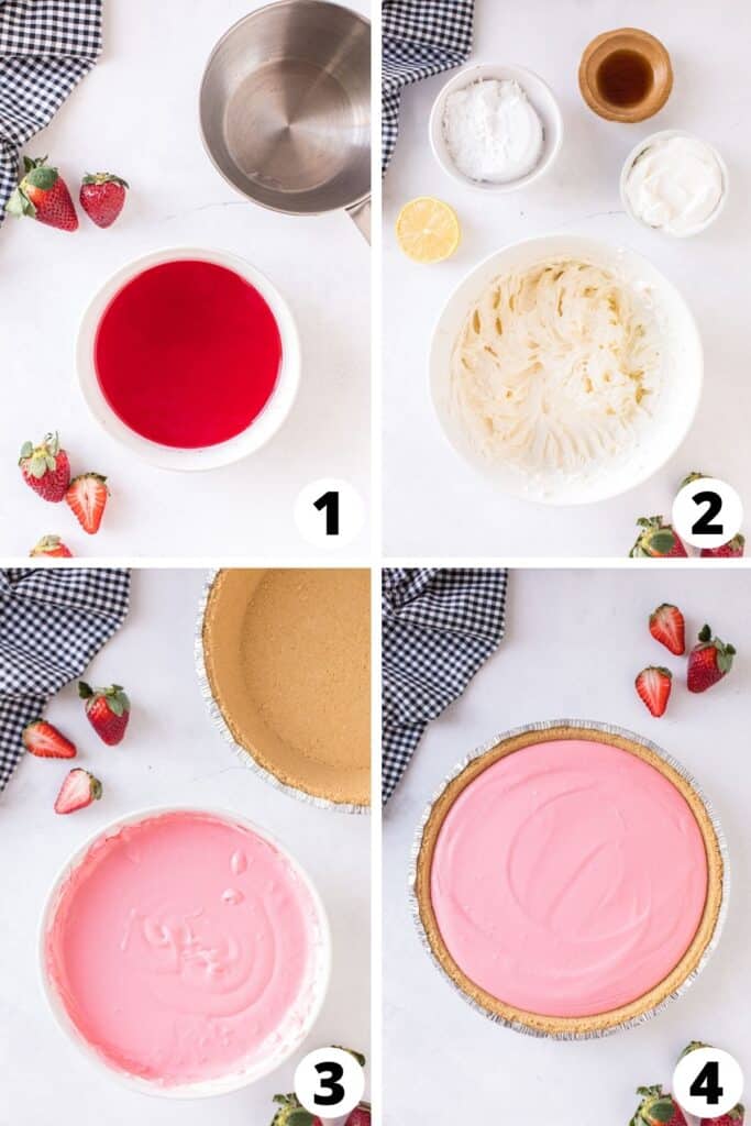 Strawberry Cheesecake Pie with Jello