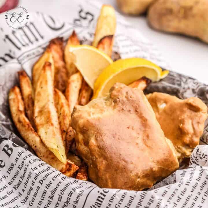 Air Fryer Beer Battered Fish and Chips