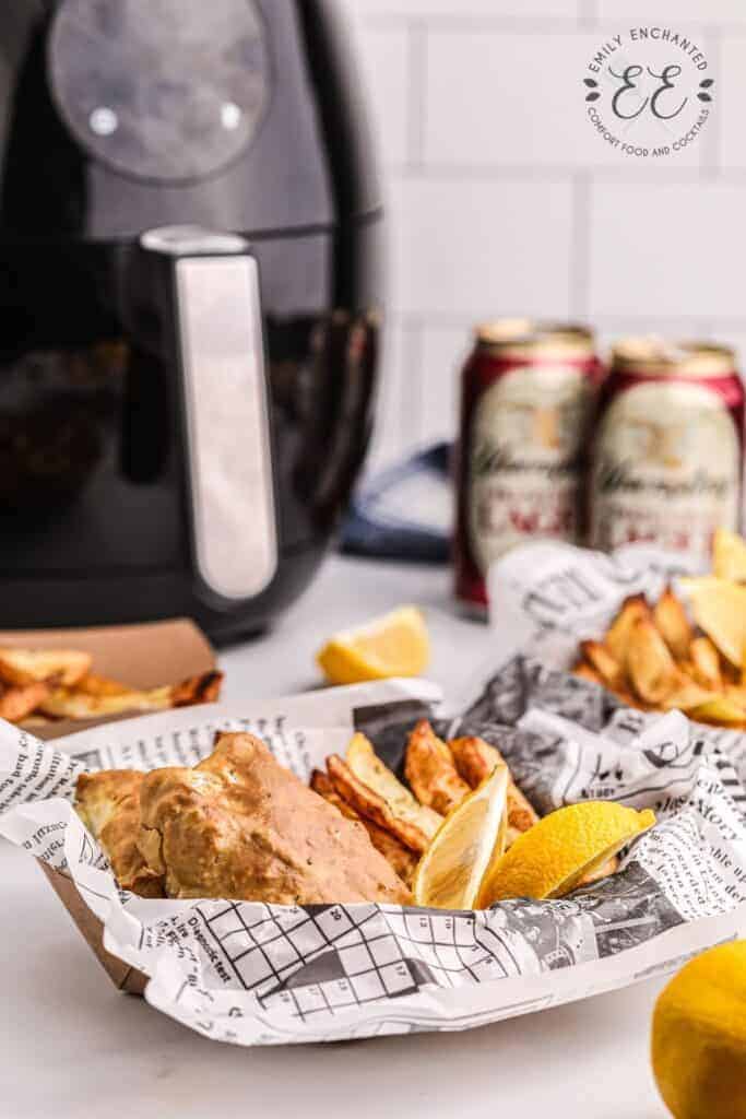 Air Fryer Beer Battered Fish and Chips