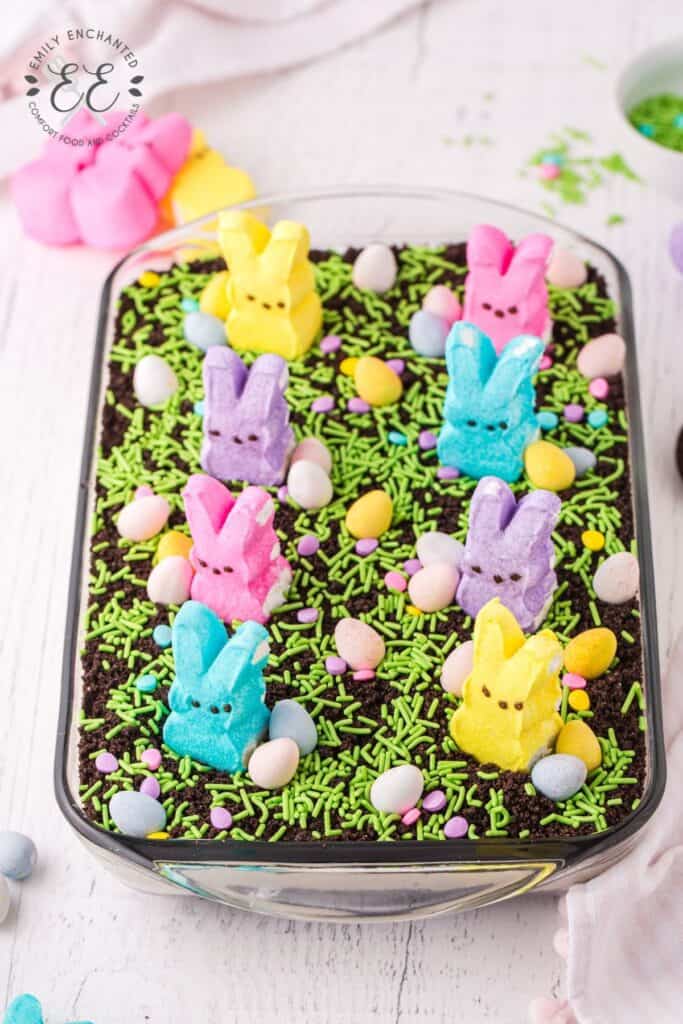 Peeps Cake Peeps on a Dirt Cake