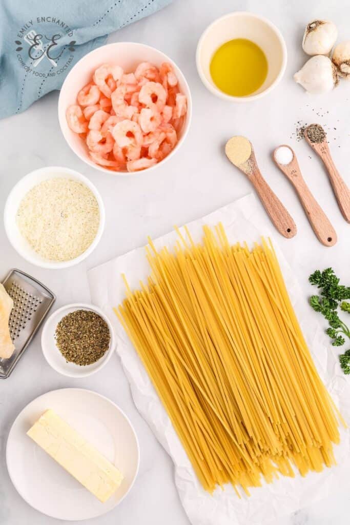 Garlic Shrimp Pasta Ingredients