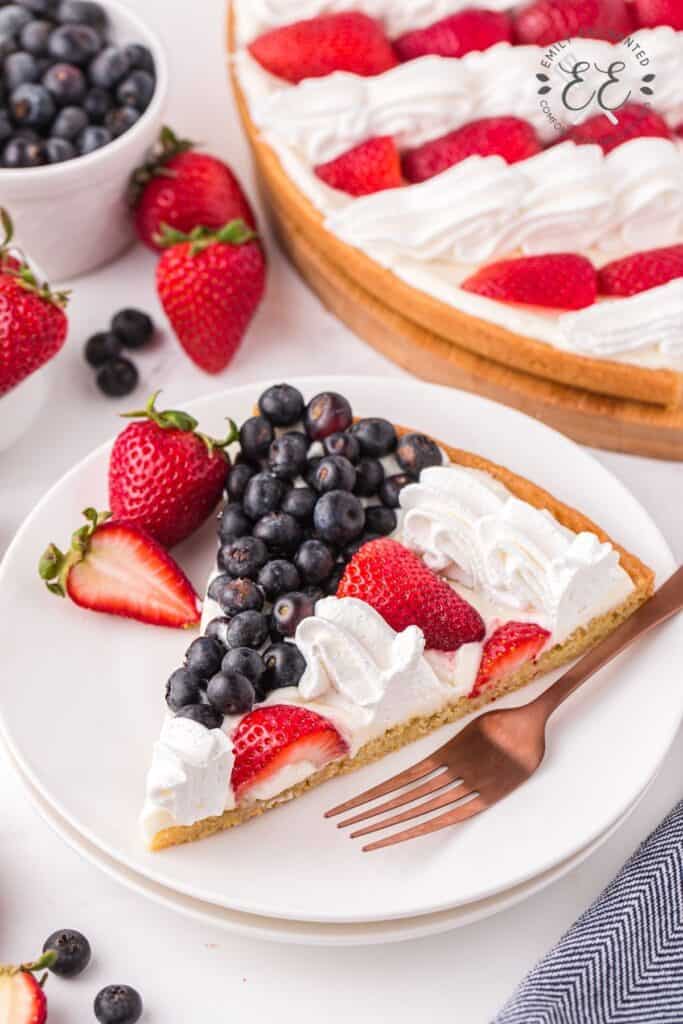 Red White and Blue Dessert with Fruit