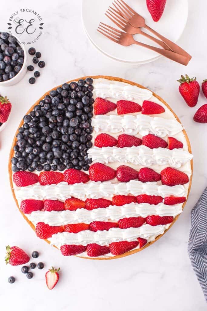 4th of July Fruit Pizza 4th of July Fruit Pizza