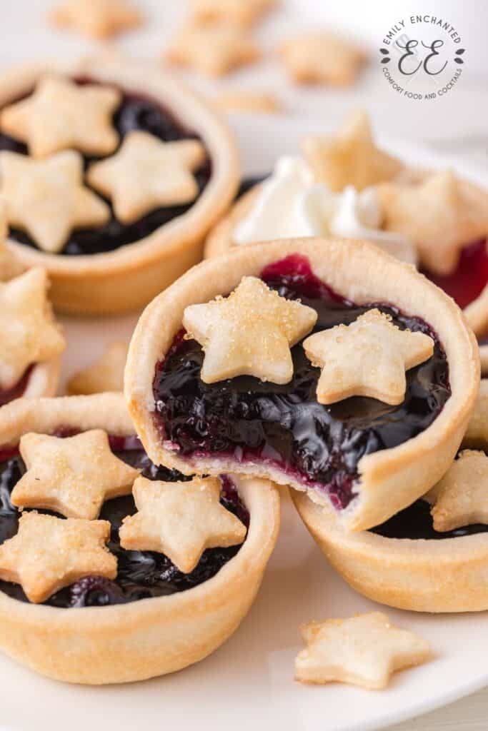 Mini Blueberry Pie Bites with stars