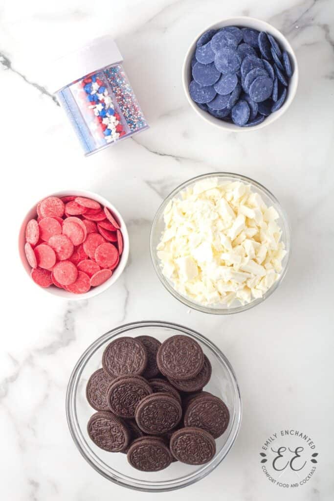 4th of July Oreo Ingredients