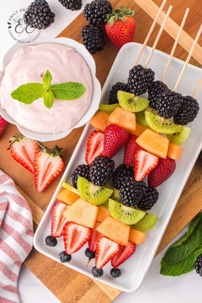 Fruit Kabobs with Cream Cheese Dip