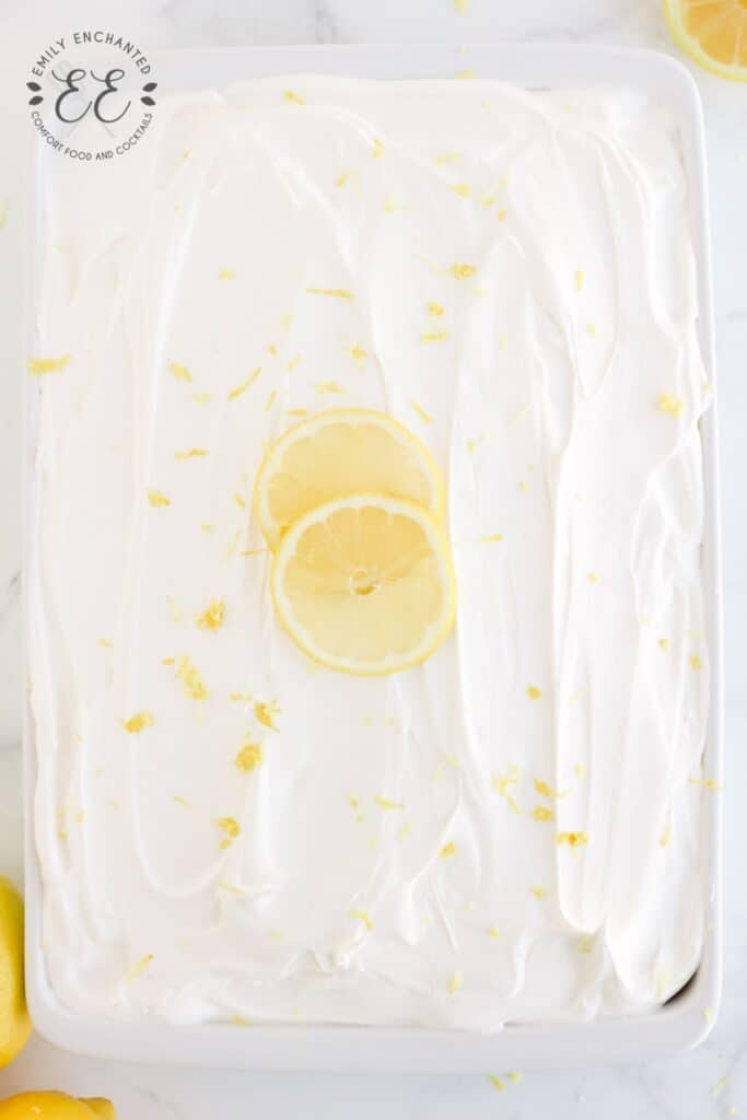 Lemon Pudding and Whipped Cream Cake